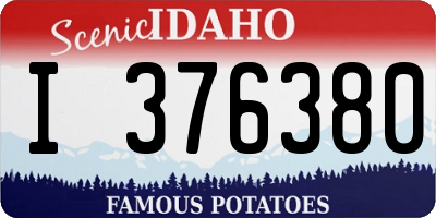 ID license plate I376380
