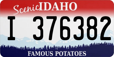 ID license plate I376382