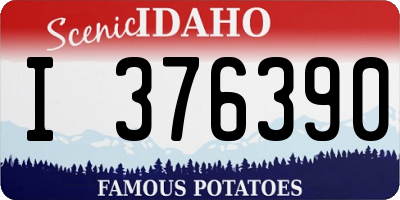 ID license plate I376390