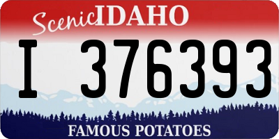 ID license plate I376393