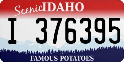ID license plate I376395