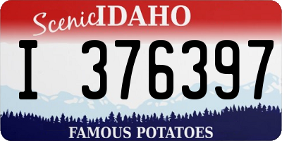 ID license plate I376397