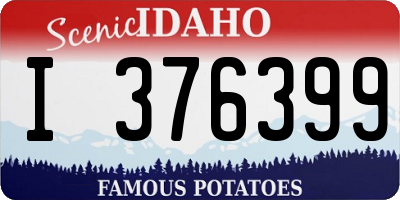 ID license plate I376399
