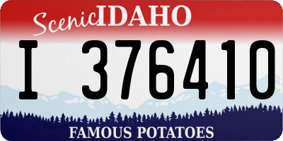 ID license plate I376410