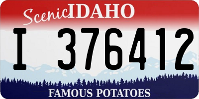 ID license plate I376412