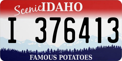 ID license plate I376413