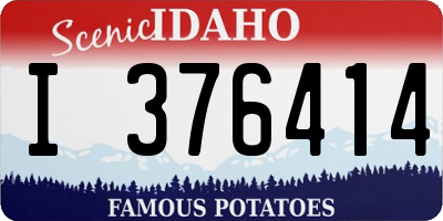 ID license plate I376414
