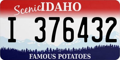 ID license plate I376432