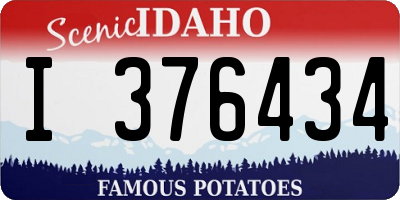 ID license plate I376434