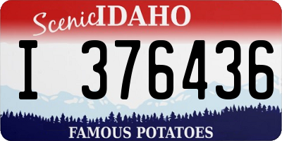ID license plate I376436