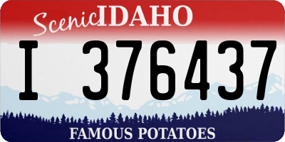 ID license plate I376437