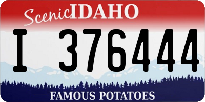 ID license plate I376444
