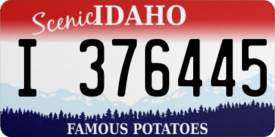 ID license plate I376445