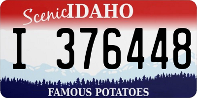 ID license plate I376448