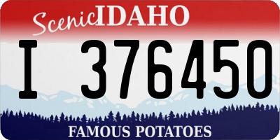 ID license plate I376450