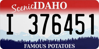 ID license plate I376451