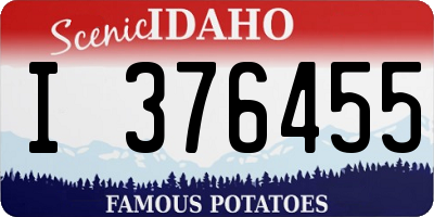 ID license plate I376455