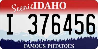 ID license plate I376456