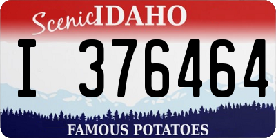 ID license plate I376464