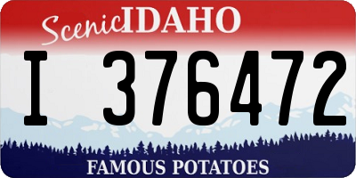 ID license plate I376472
