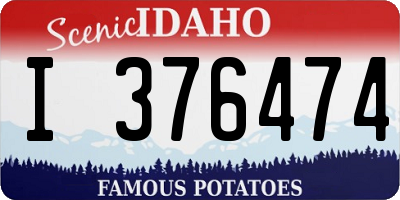 ID license plate I376474