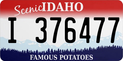 ID license plate I376477