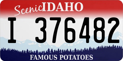 ID license plate I376482