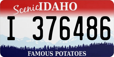 ID license plate I376486