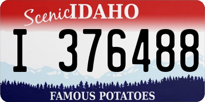 ID license plate I376488