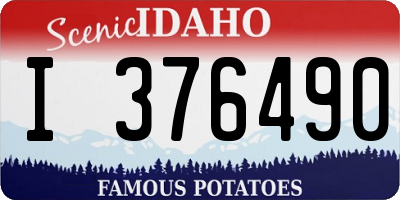 ID license plate I376490