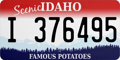 ID license plate I376495