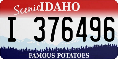 ID license plate I376496