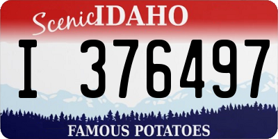 ID license plate I376497
