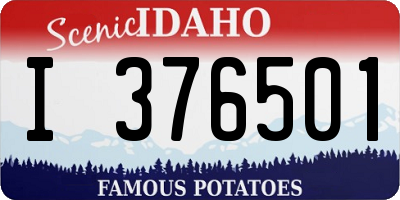 ID license plate I376501