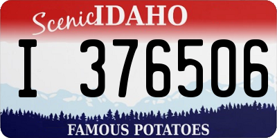 ID license plate I376506