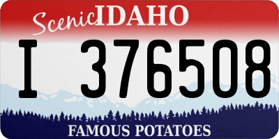 ID license plate I376508