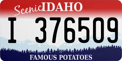 ID license plate I376509