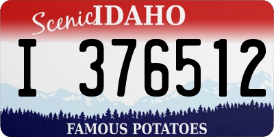 ID license plate I376512