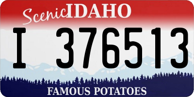 ID license plate I376513