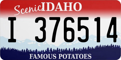 ID license plate I376514