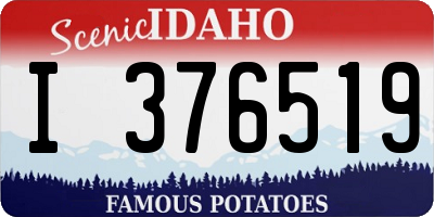 ID license plate I376519
