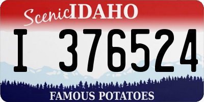 ID license plate I376524