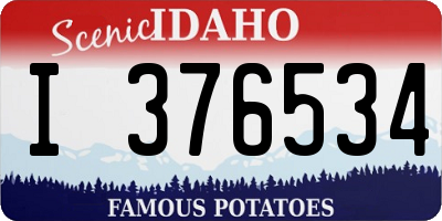 ID license plate I376534