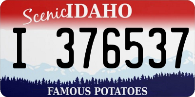 ID license plate I376537