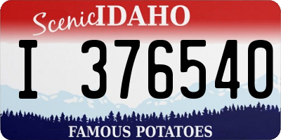 ID license plate I376540