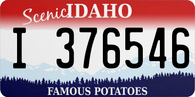 ID license plate I376546