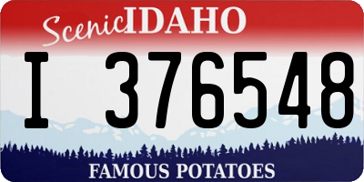 ID license plate I376548