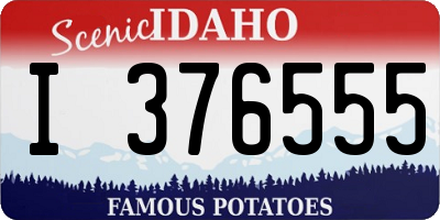 ID license plate I376555