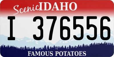 ID license plate I376556