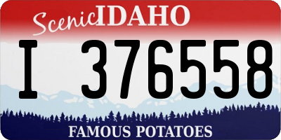 ID license plate I376558